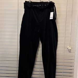 Bar III High Waist Black Velvet Pants